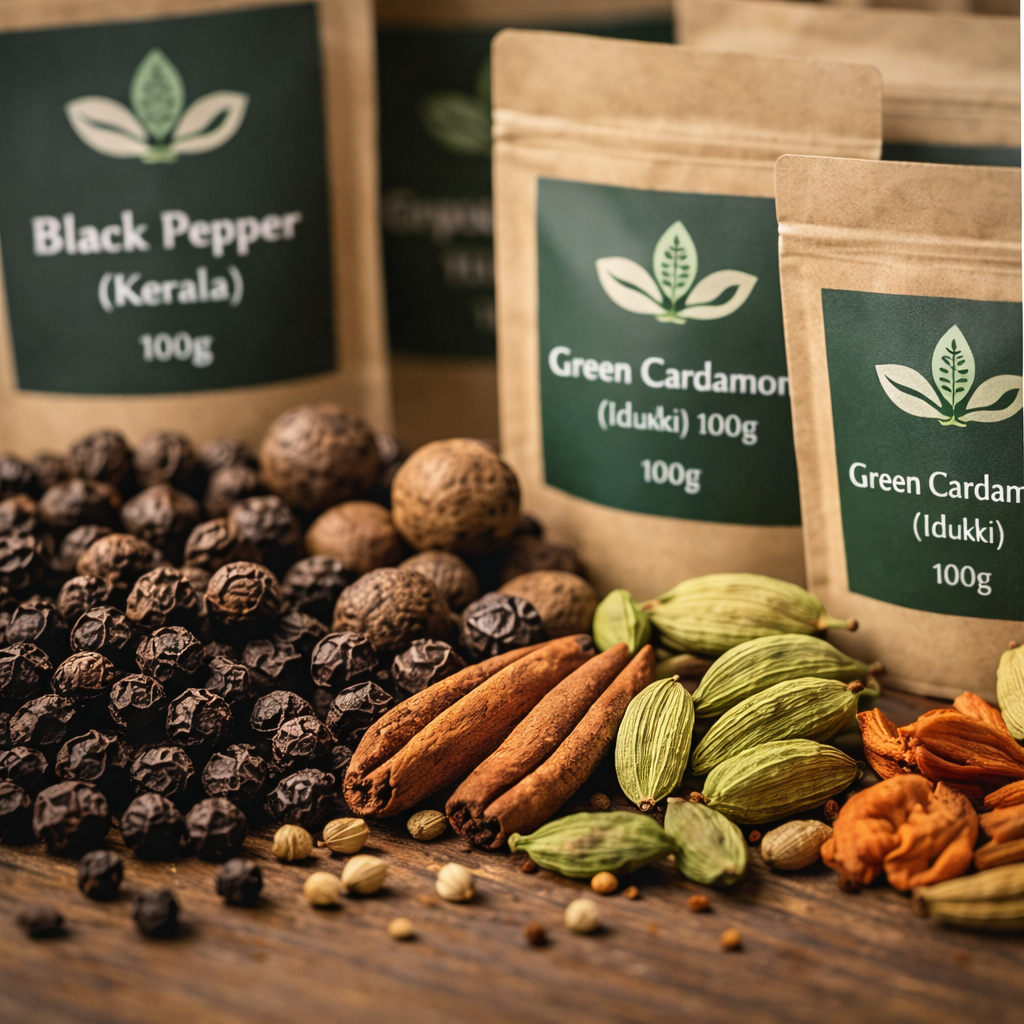 Kerala Whole Spices Combo Box (8-in-1) – 485g