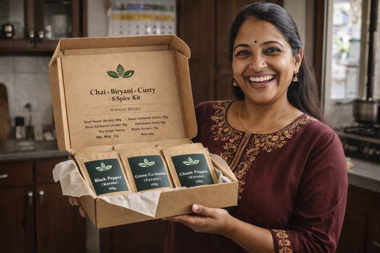 Kerala Whole Spices Combo Box (8-in-1) – 485g